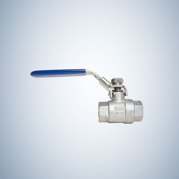 1000 WOG Stainless Steel 2 Piece Threaded Ball Valve