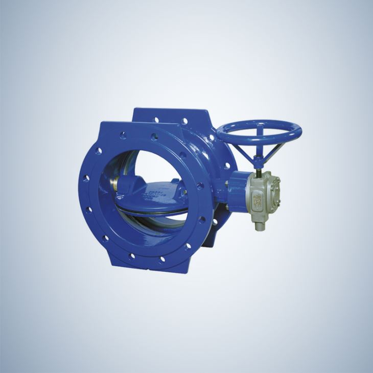 Double Flanged Manual Operated Double Offset Butterfly Valve