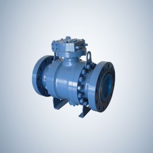 API 6D Flanged Ends Cast Steel Trunnion Ball Valve