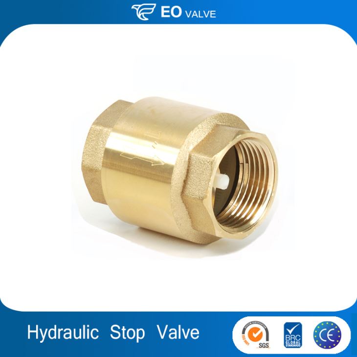 Brass Non Return Valve Spring Vertical Inline Stop Check Valve