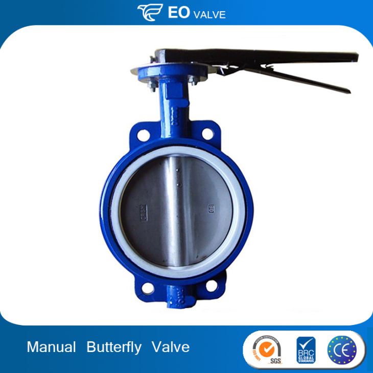 Ductile Iron 4 Inch Manual Wafer Butterfly Valve For Cement