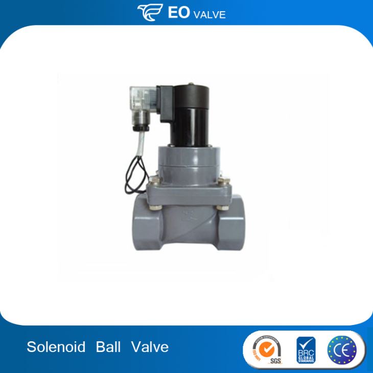 Electric Water Pool Ball Valve Plastic PVC Flange Solenoid Valve