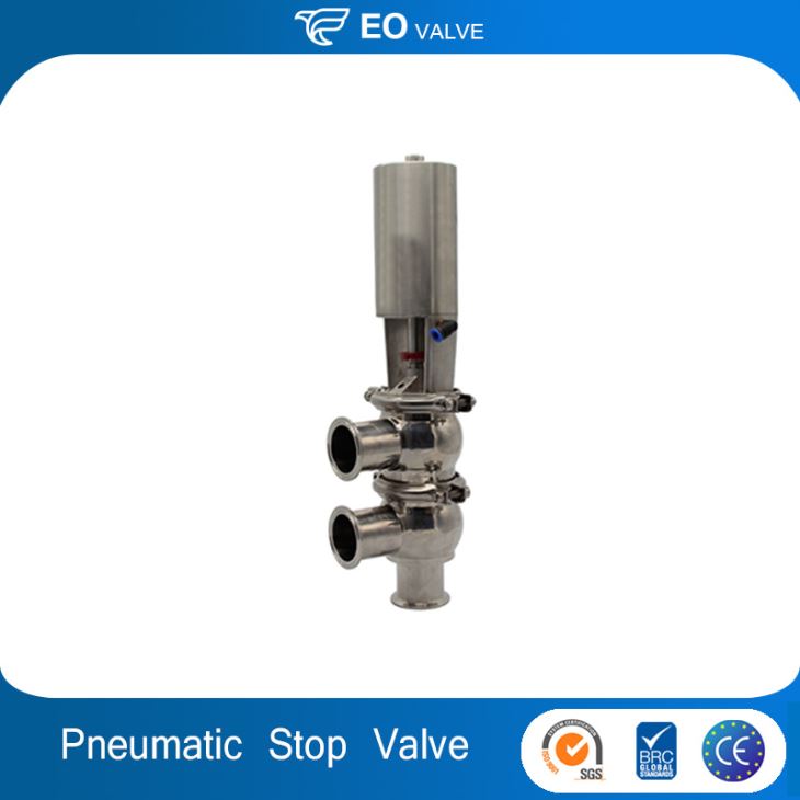 Food Grade Stainless Steel Sanitary Pneumatic Stop Reversing Valve