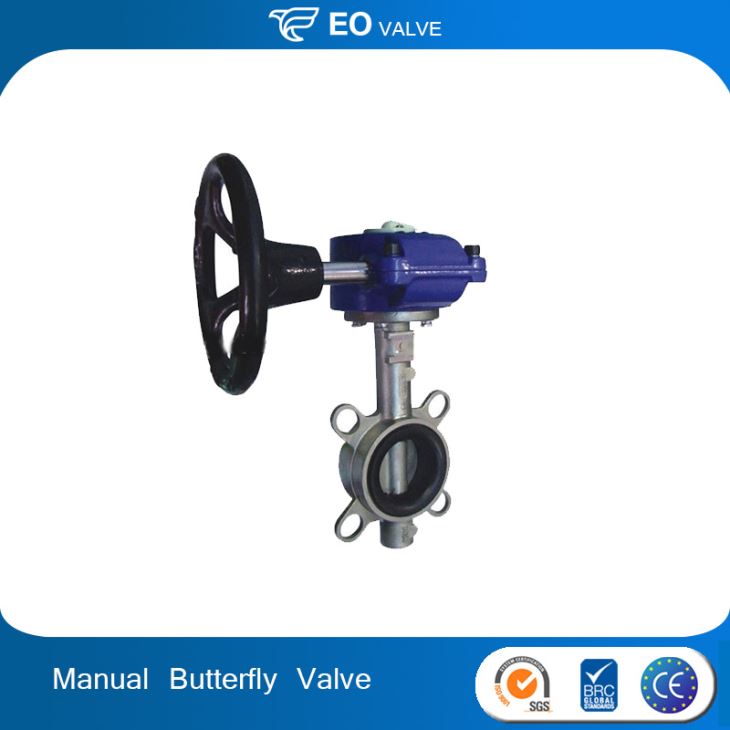 Manual Actuated Wafer Type Butterfly Valve