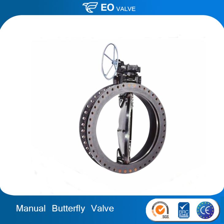 Manual Flanged Double Eccentric Butterfly Valve