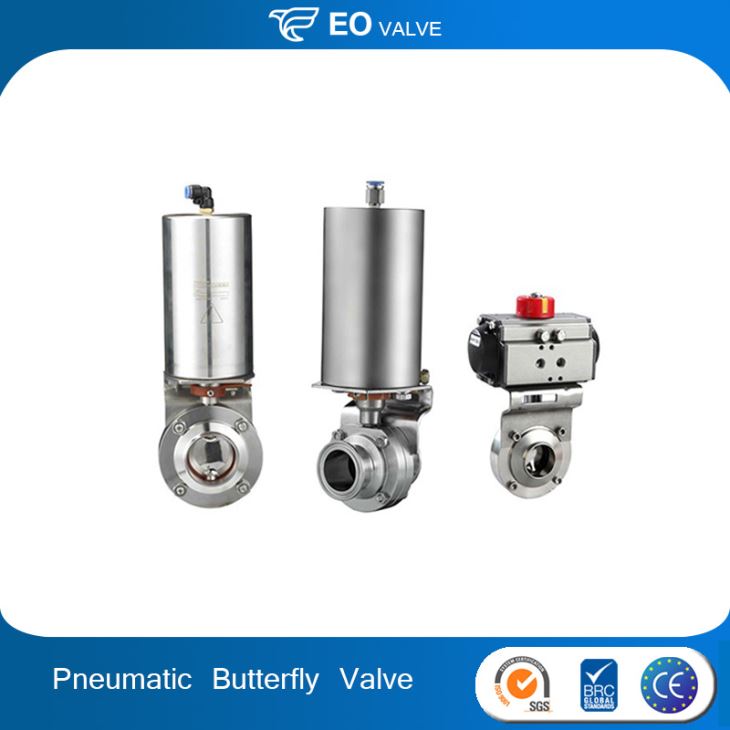 Sanitary Stainless Steel Pneumatic Butterfly Valve