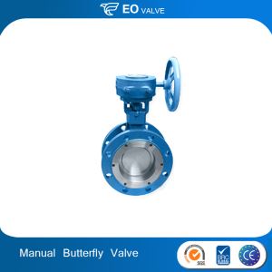 Antirust Worm Gear Operated Double Flange Butterfly Valve
