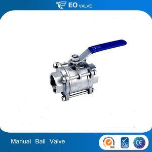 Metal Seat Manual 3 Way Stainless Steel Ball Valve