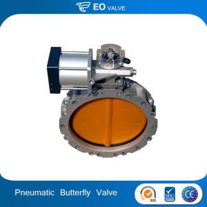 Pneumatic Butterfly Valve With Pneumatic Actuator For Machinery