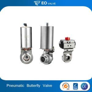 Sanitary Stainless Steel Pneumatic Butterfly Valve