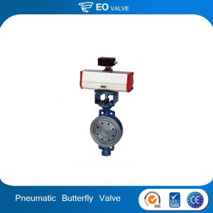 Three Eccentric Metal Hard Pneumatic Actuator Butterfly Valve