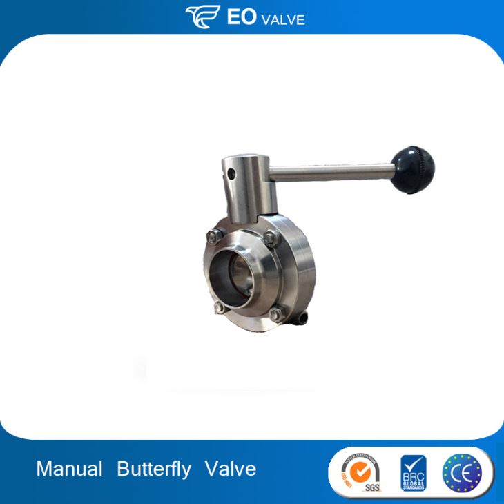 Stainless Steel 304 316 Manual Clamp Sanitary Butterfly Valve