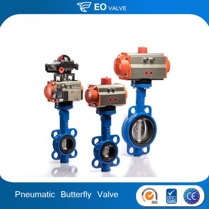 Wafer Connection Stainless Steel Pneumatic Butterfly Valve